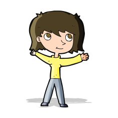 cartoon happy girl N51
