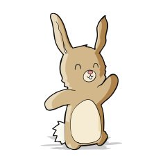 Cartoon happy rabbit N9