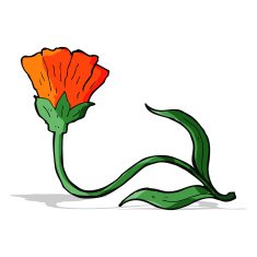 cartoon flower N246