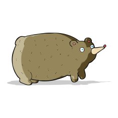 funny cartoon bear N35
