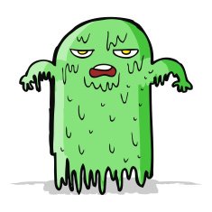 cartoon slimy ghost N11