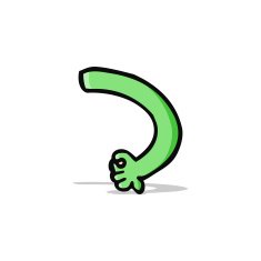 cartoon monster arm N34