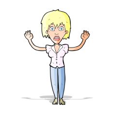 cartoon woman stressing out N9