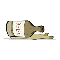 Cartoon Spilled Beer N9