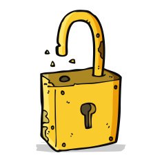 caroon rusty old padlock N8
