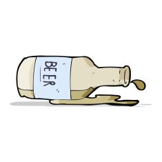 Cartoon Spilled Beer N10