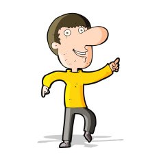 cartoon happy man dancing N17