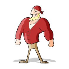 cartoon manly sailor man N5