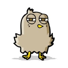 funny cartoon bird N98