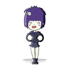 cartoon happy vampire girl N15