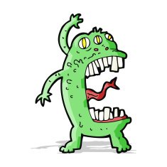 cartoon crazy monster N29