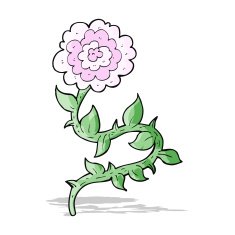 cartoon flower N247