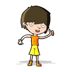 cartoon boy with positive attitude N9