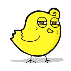 funny cartoon bird N99