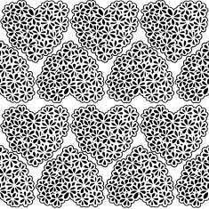Seamless texture with floral hearts