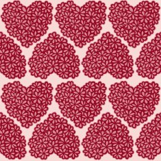 Seamless texture with floral hearts N2