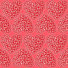 Seamless texture with floral hearts N6