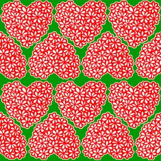 Seamless texture with floral hearts N7