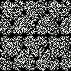 Seamless texture with floral hearts N8