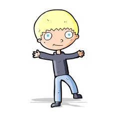 cartoon happy boy N110