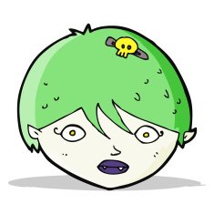 cartoon vampire face N12