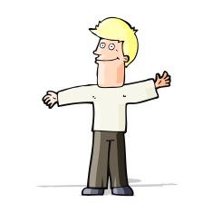 cartoon happy man N224