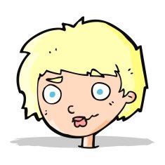 cartoon confused woman N63