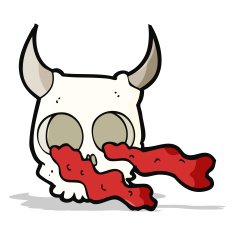 cartoon halloween skull N5