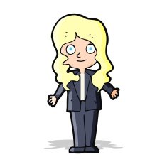 cartoon friendly business woman N4