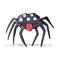 cartoon gross halloween spider N6