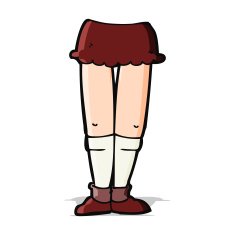 cartoon female legs N13