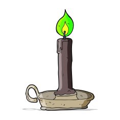 cartoon burning candle N5