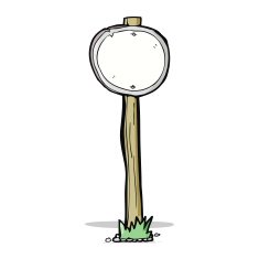 cartoon road sign N15