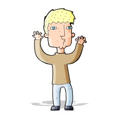 Cartoon Anxious Man N10