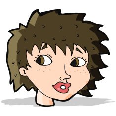 cartoon surprised woman N100