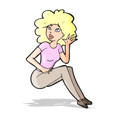 cartoon woman listening N3