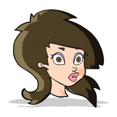 cartoon pretty surprised woman N4