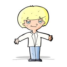 cartoon smug boy N4
