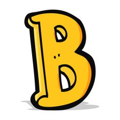 Cartoon Letter B N16