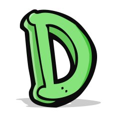 cartoon letter d N8