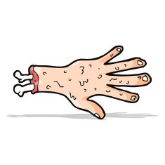 gross severed hand cartoon N4
