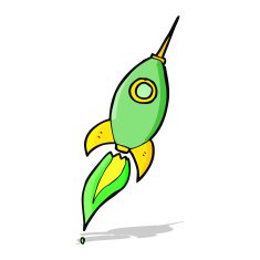 Cartoon Space Rocket N35