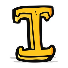 Cartoon Letter I N11