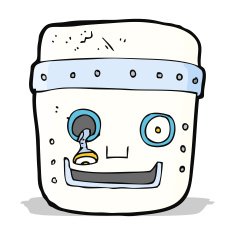 cartoon robot head N35