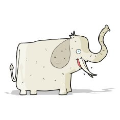 cartoon happy elephant N7