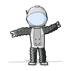 Cartoon Astronaut N72