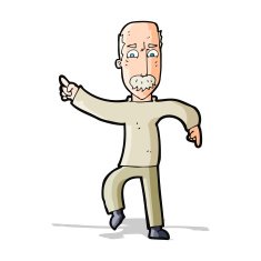 cartoon angry old man N72