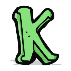 cartoon letter k N10