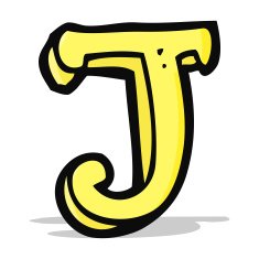 cartoon letter j N8