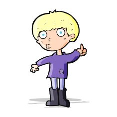 cartoon boy asking question N15